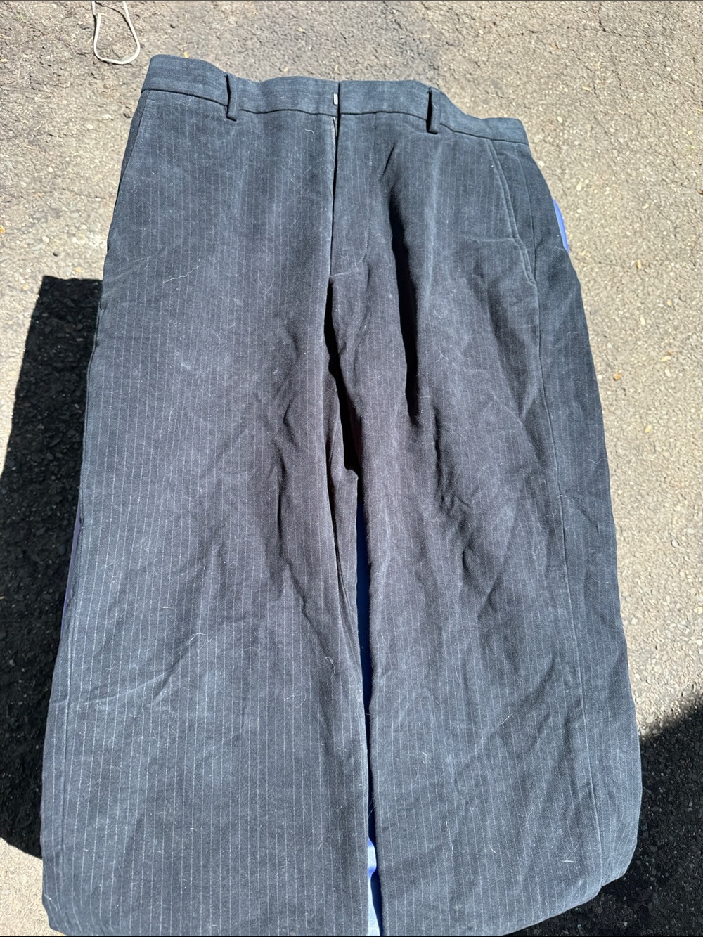 Banana Republic Men's Pinstripe Pants - Charcoal Gray